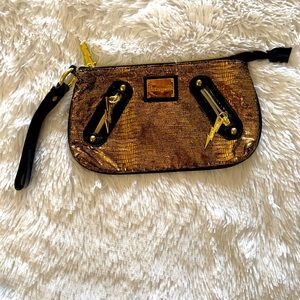 NWOT Betseyville by Betsey Johnson gold clutch